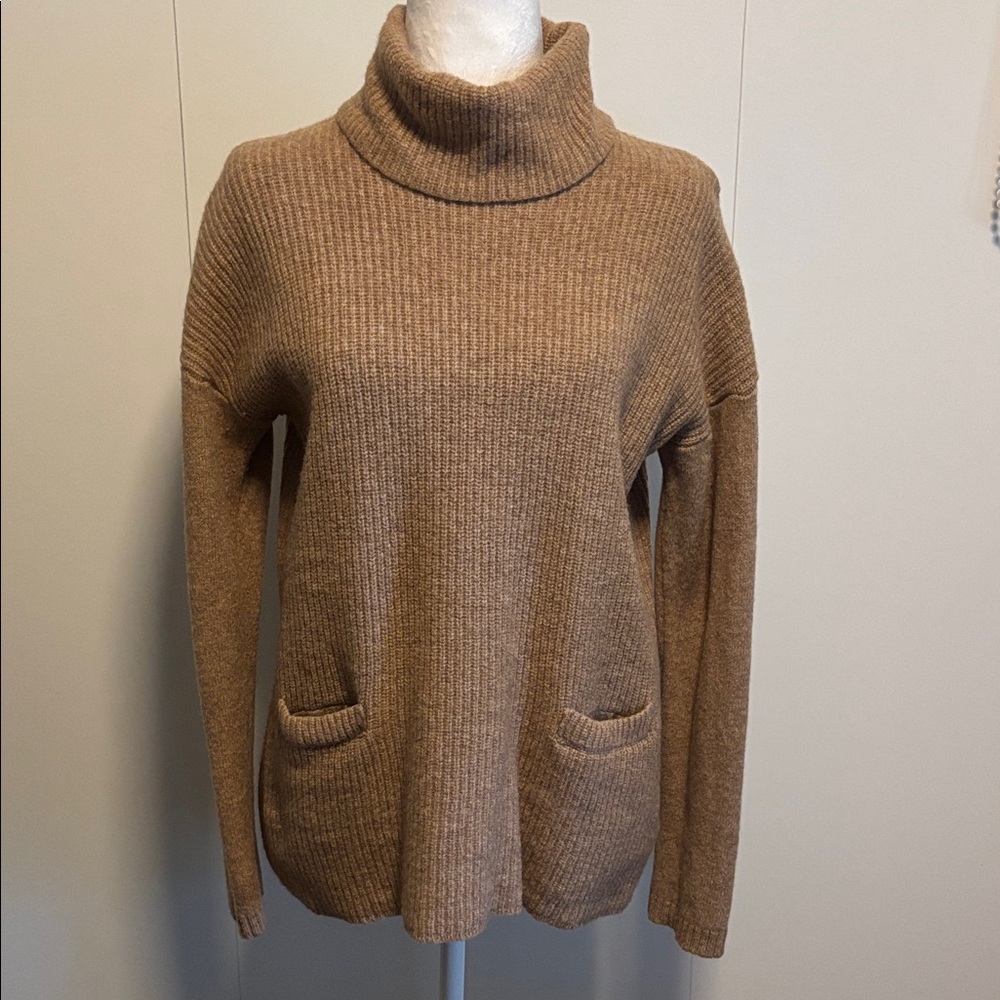 Ellen Tracy Tan Cowl Neck Sweater